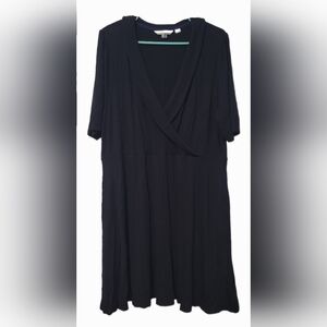 Boden size 20  Black V-neck Jersey Knit Dress